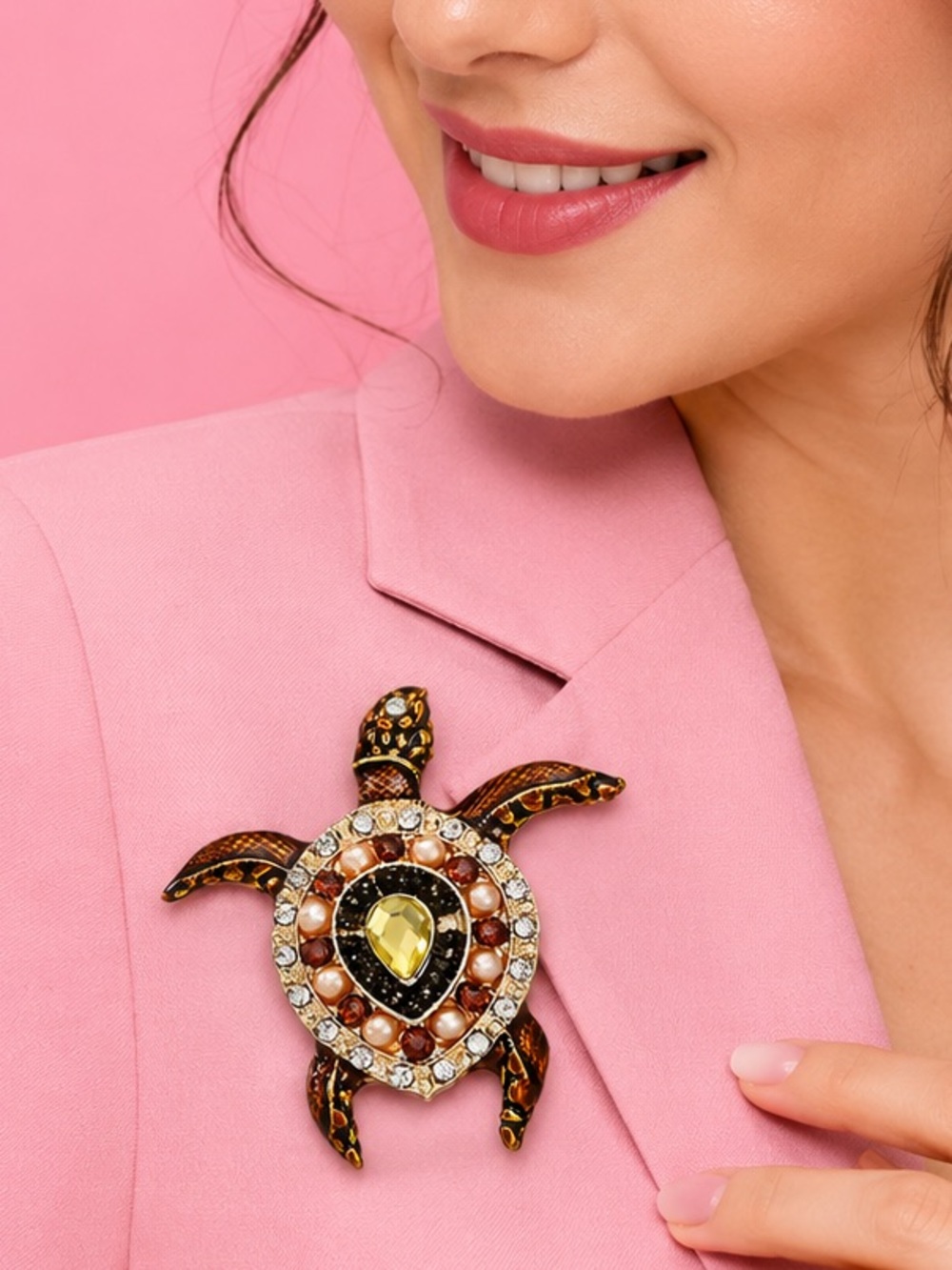 Coastal Charm Sea Turtle Brooch